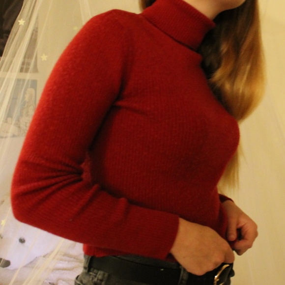 Old Navy Sweaters - Basic Red Knit Long Sleeve Turtleneck Top